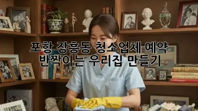 포항 장흥동 청소업체 예약, 반짝이는 우리집 만들기!